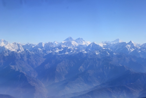 Everest is the taller peak on the left.